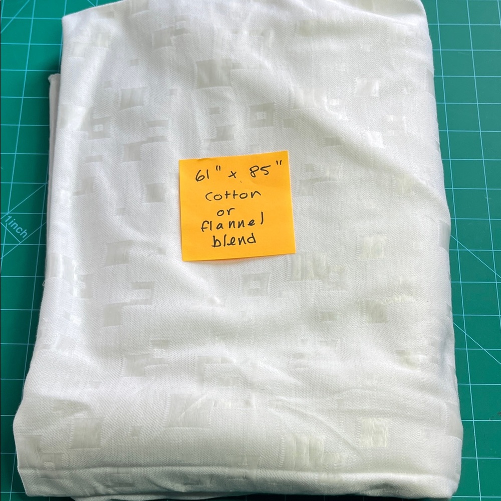 White Fabric with Subtle Pattern